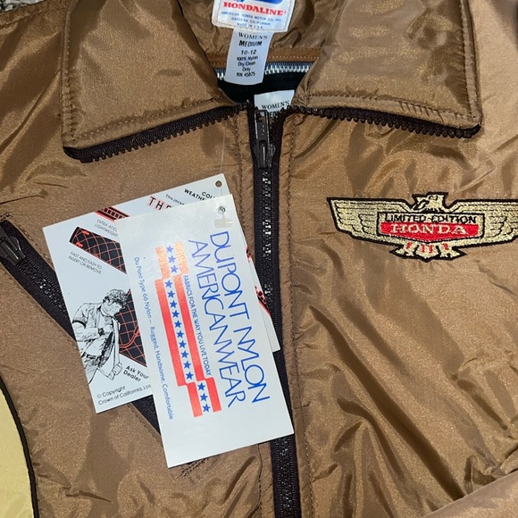 Hondaline 1970s DuPont Nylon Vintage Bomber Jacket NWT - Picture 6 of 13